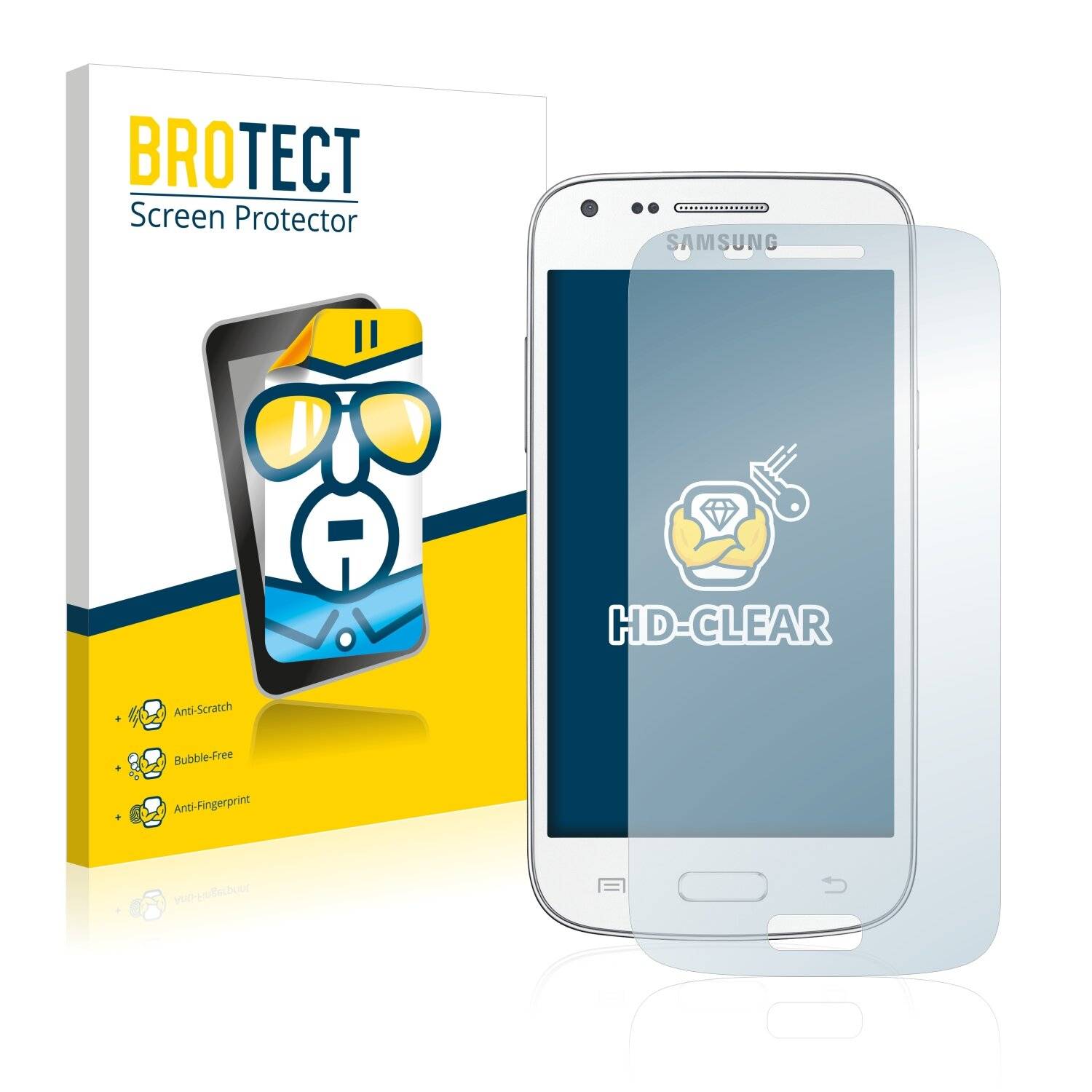 2x BROTECT HD-Clear Displayschutzfolie für Samsung Galaxy Core Plus