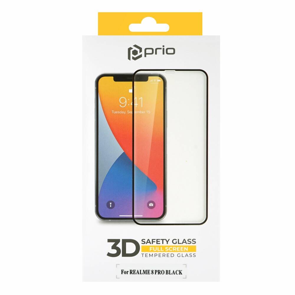 prio 3D Displayschutzglas für Realme 8 Pro schwarz