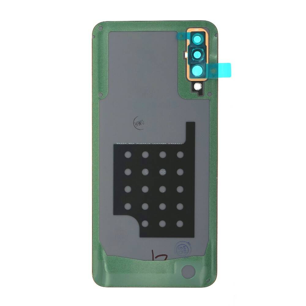 Das Bild zeigt das Rückpanel eines Smartphones mit Dual-Rückkameras, einem LED-Blitz und einer grünen Außenseite.