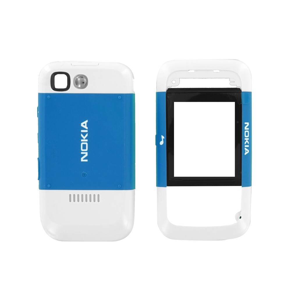 Original für Nokia 5200 Akkudeckel Backcover Oberschale Blau Rückseite