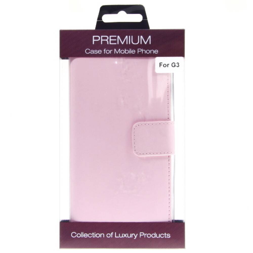 Lederhülle Handyhülle für LG G3 Pink Schutz Case 4250710554034