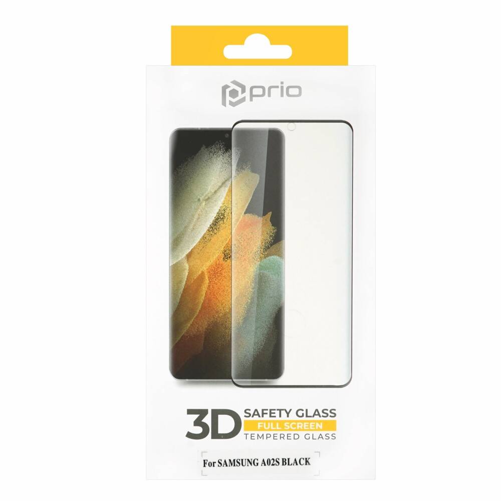 prio 3D Displayschutzglas für Samsung A02s schwarz