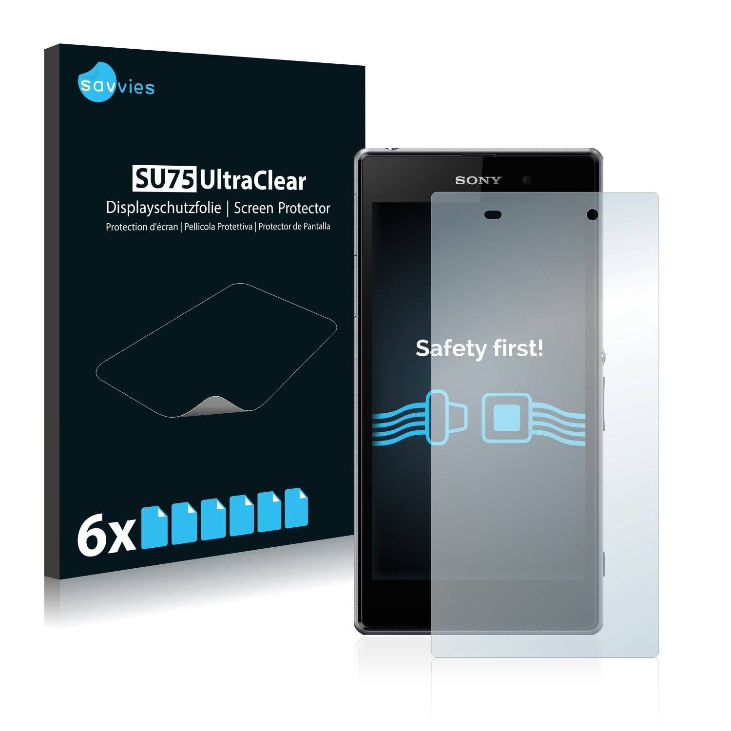 6x Savvies SU75 Displayschutzfolie für Sony Xperia Z1