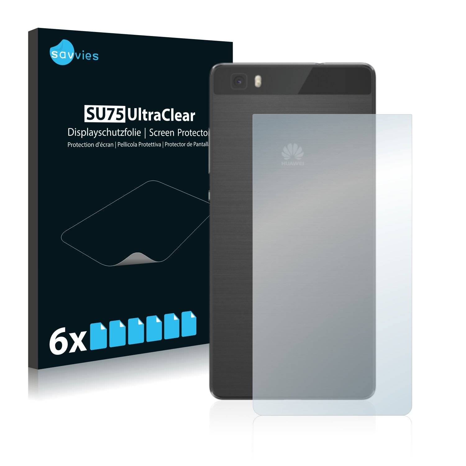 6x Savvies SU75 Displayschutzfolie für Huawei P8 Lite 2015/2016