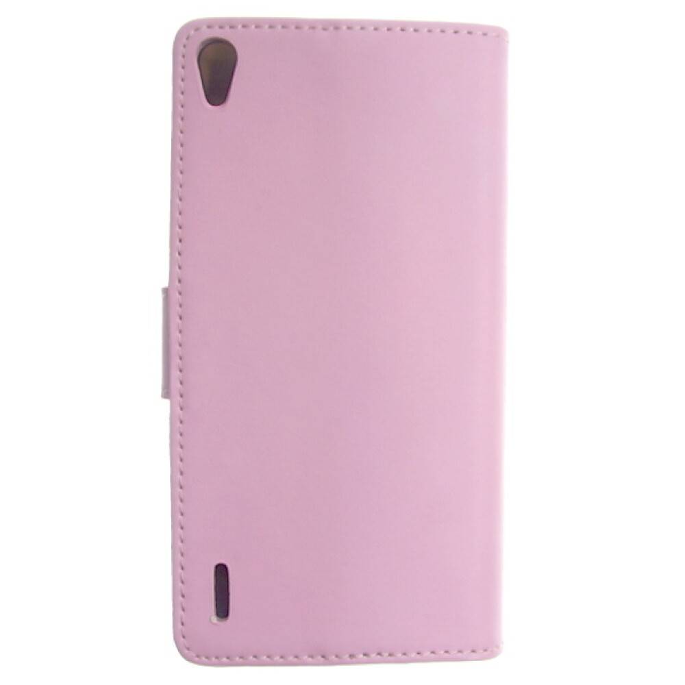 Lederhülle Handyhülle für Huawei P7 Rosa 4250710554003