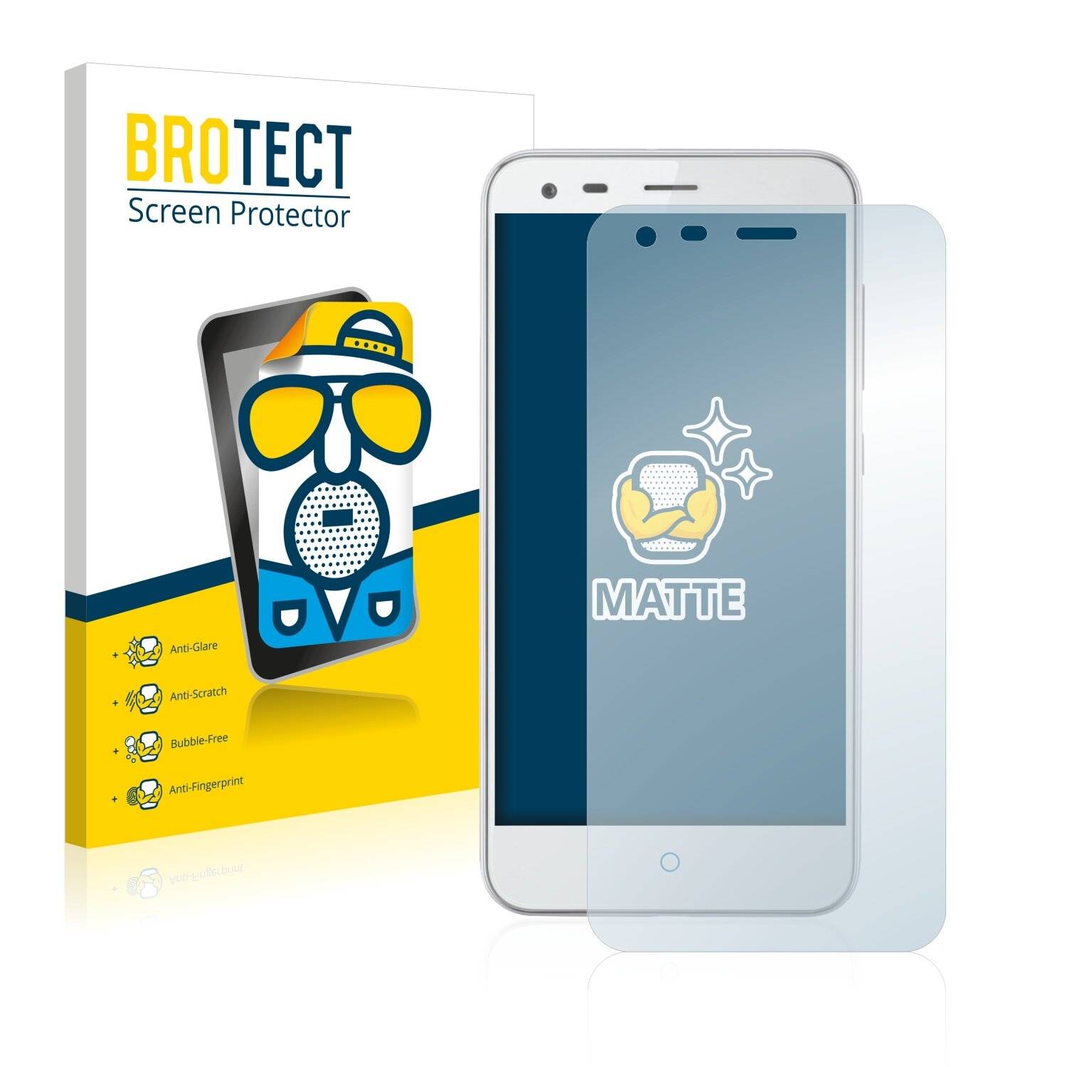 2x BROTECT Matte Displayschutzfolie für ZTE Blade S6 Plus - Entspiegelt,