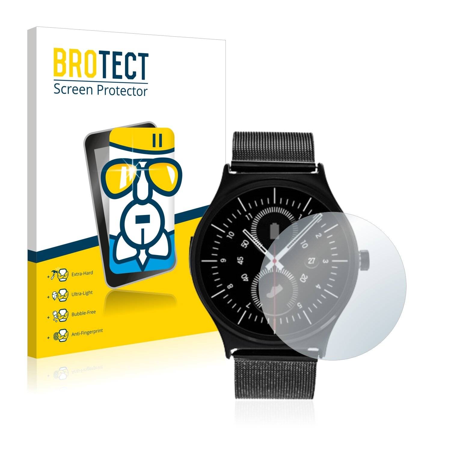 BROTECT AirGlass Schutzglas Folie für GoClever Fit Watch