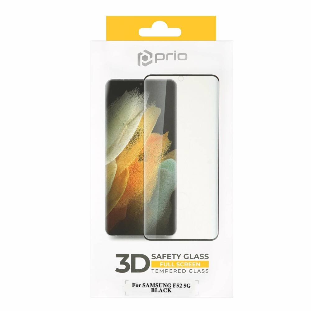 prio 3D Displayschutzglas für Samsung F52 5G schwarz