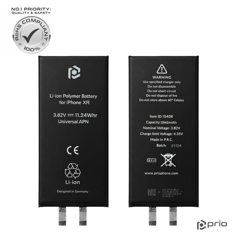 prio Akku für iPhone XR / 10 (ohne Flexkabel)