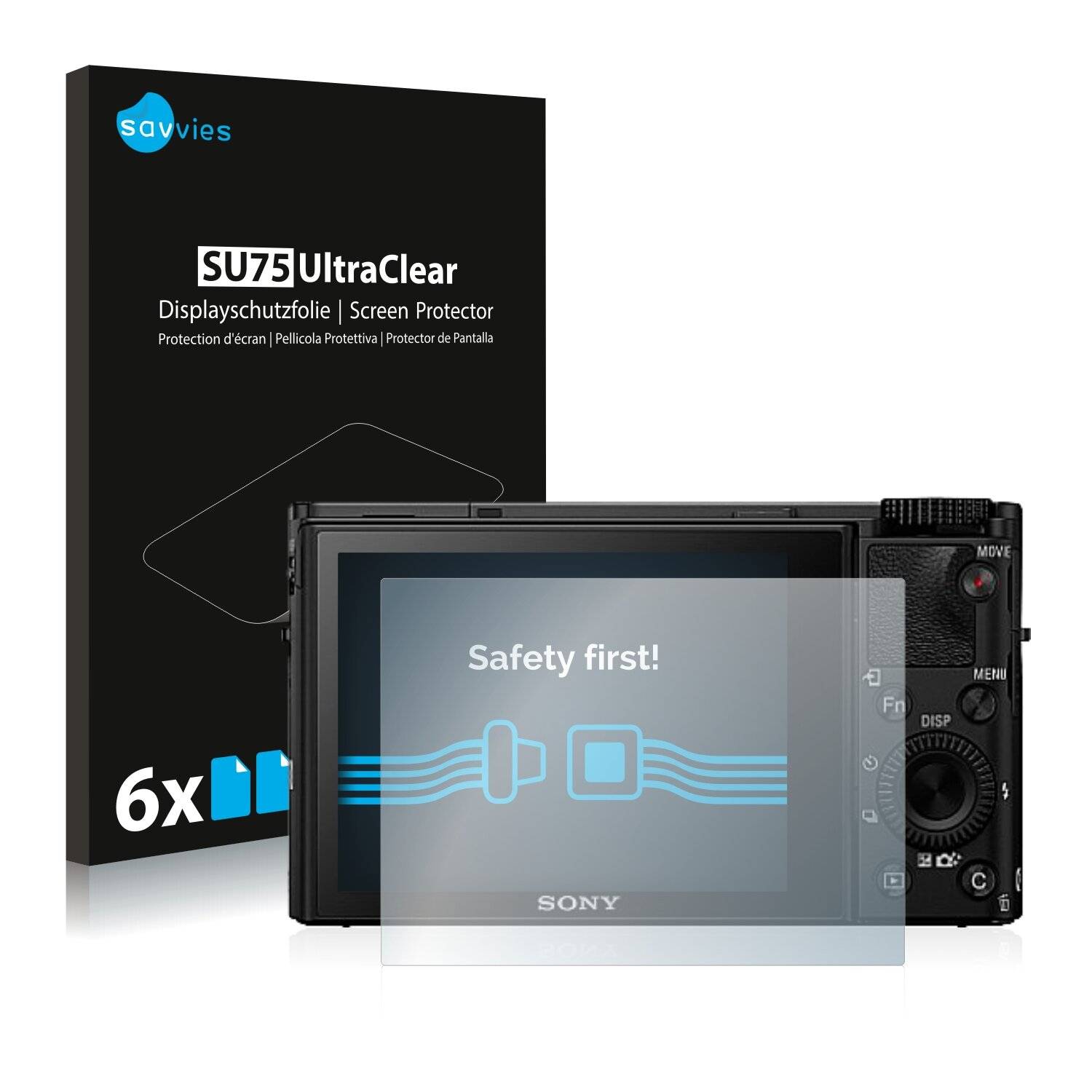 6x Savvies SU75 Displayschutzfolie für Sony Cyber-Shot DSC-RX100