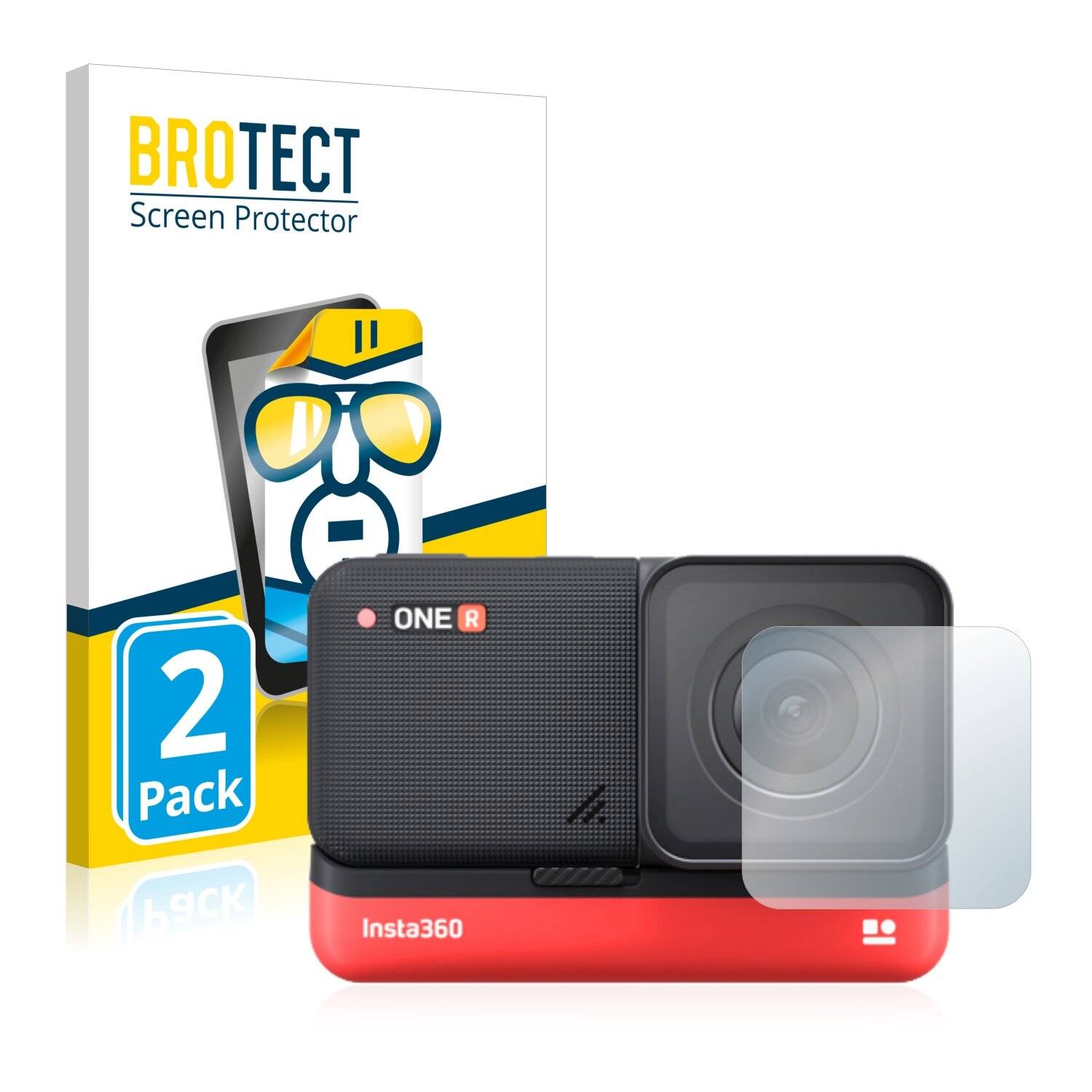 2x BROTECT HD-Clear Displayschutzfolie für Insta360 One R Twin Edition 4K Weitwinkel-Mod