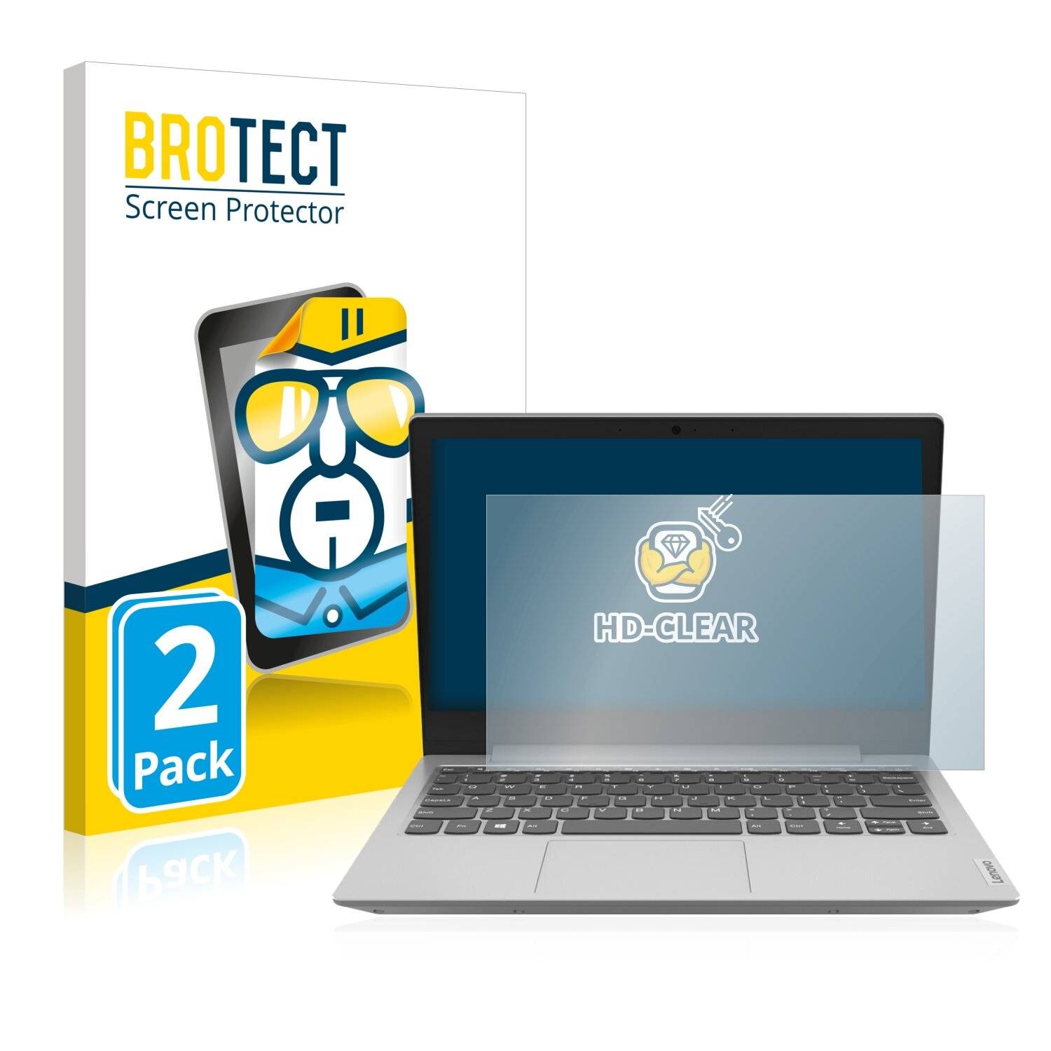 2x BROTECT HD-Clear Displayschutzfolie für Lenovo IdeaPad Slim 1