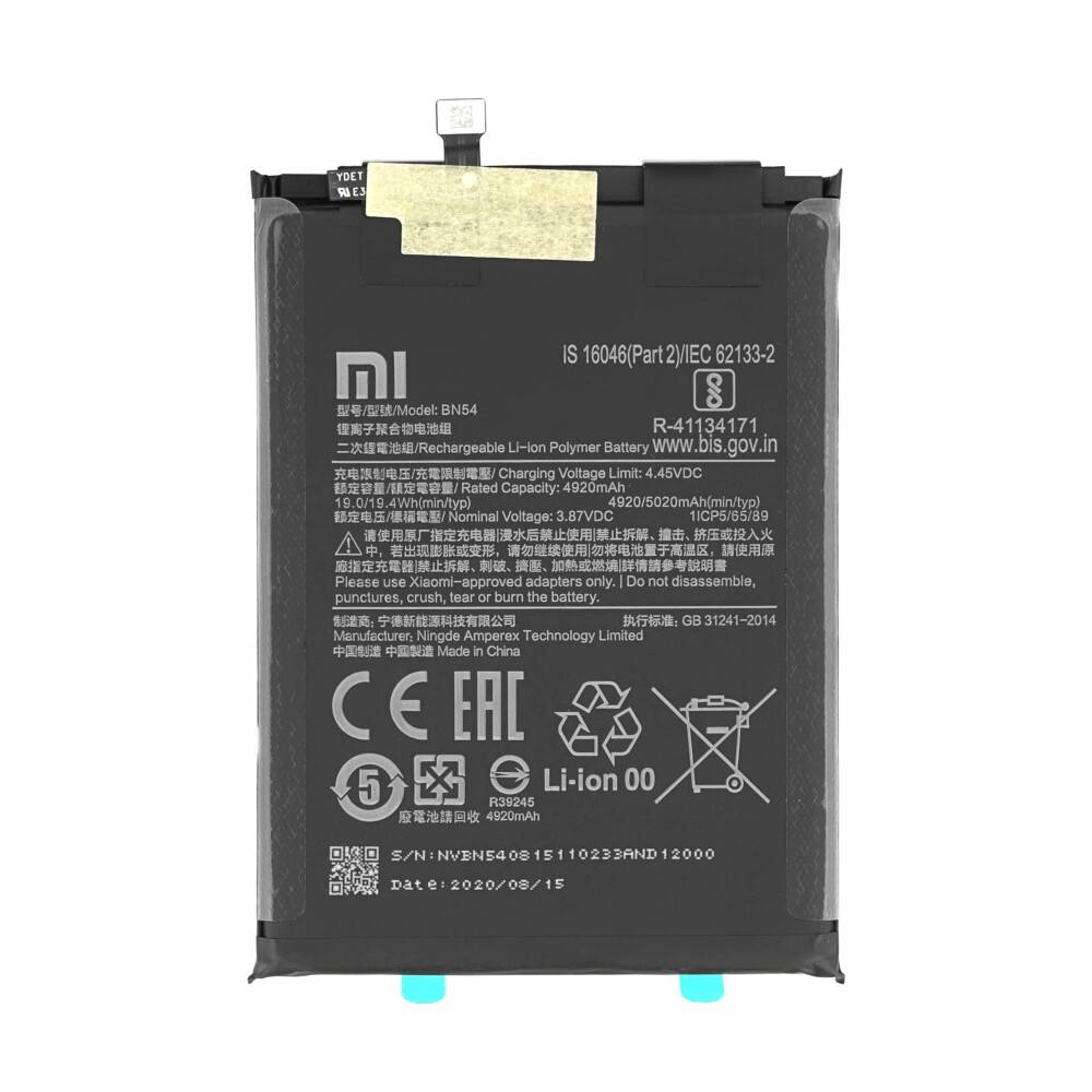 Original BN54 Akku für Xiaomi Redmi 9 Redmi Note 9 5020 mAh 460200003P1G