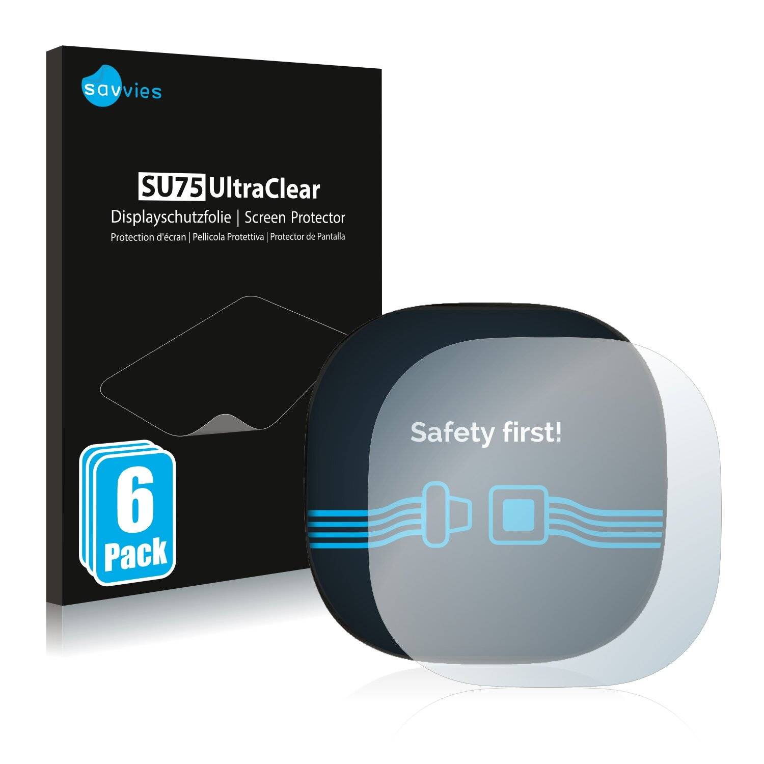 6x Savvies SU75 Displayschutzfolie für Ecobee Smart Thermostat