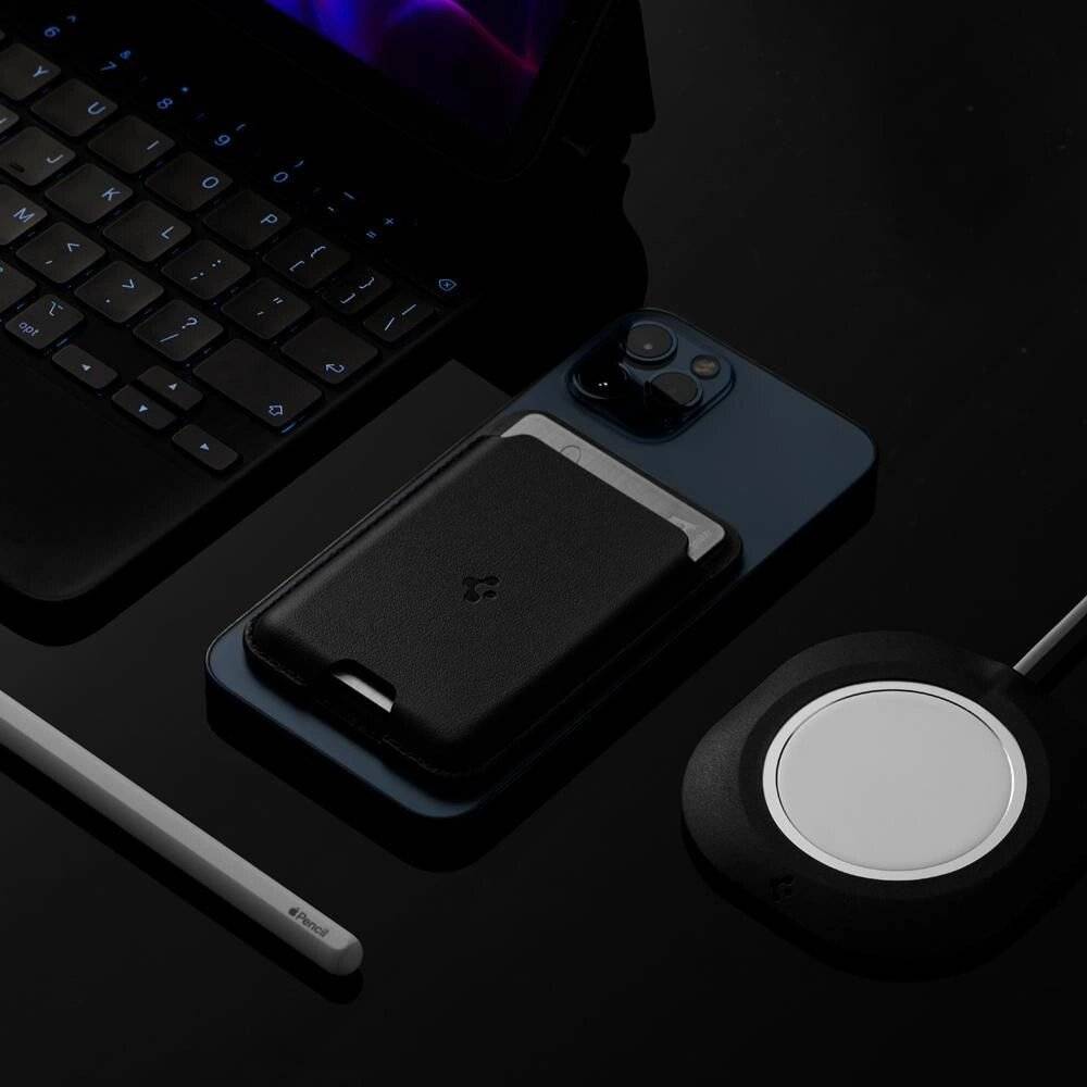 Spigen Valentinus magnetische Geldbörse MagSafe – schwarz