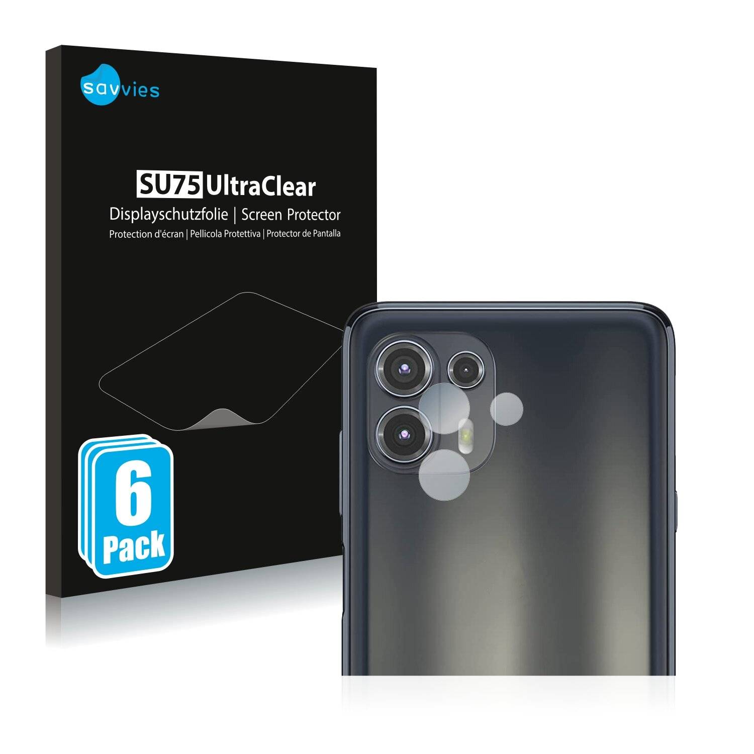 6x Savvies SU75 Displayschutzfolie für Motorola Edge 20 Lite (NUR