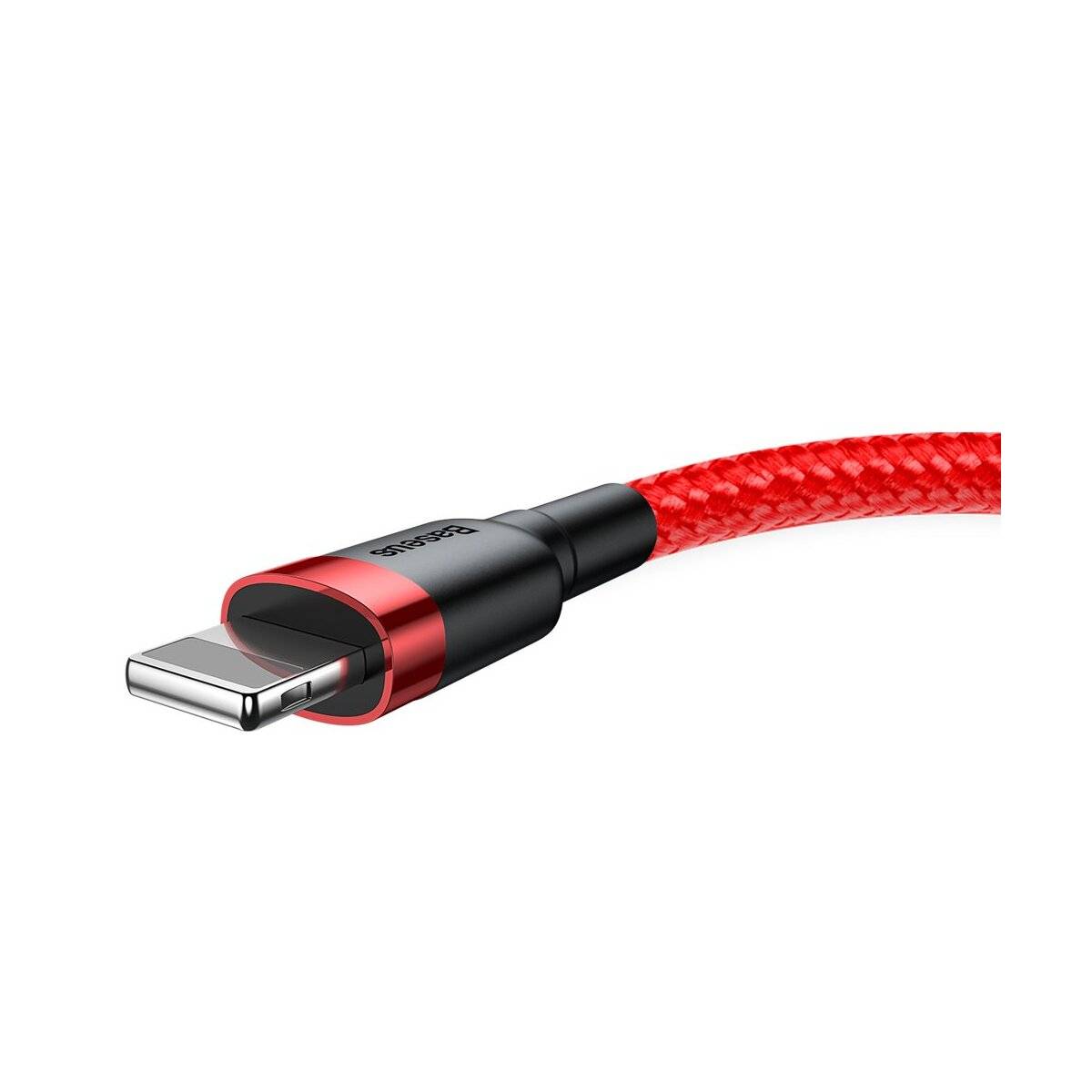 Baseus Cafule Cable durabel Kabel mit Nylon geflochtenes Ladekabel USB / Lightning QC3.0 2.4A 0,5M rot (CALKLF-A09)