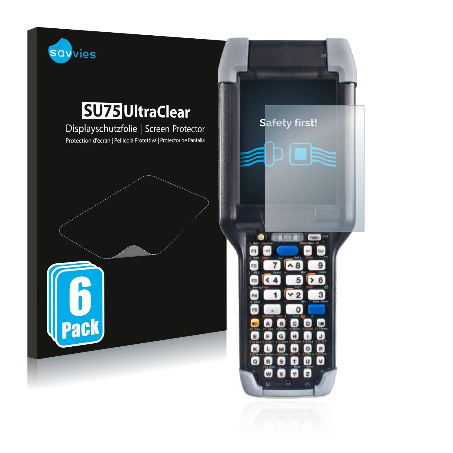 6x Savvies SU75 Displayschutzfolie für Intermec