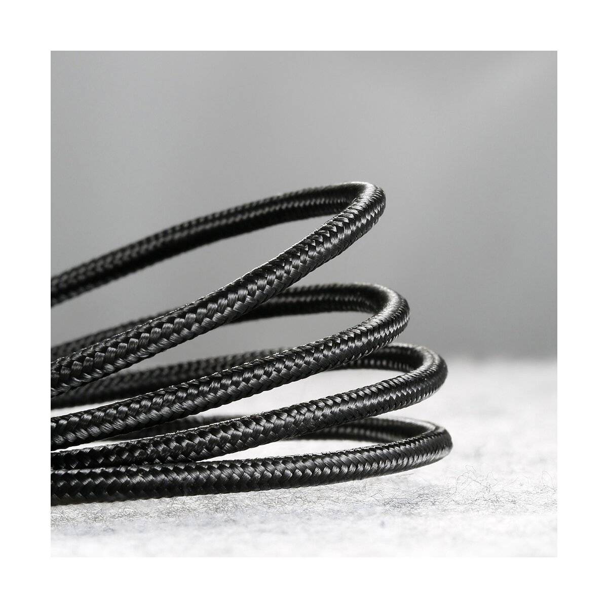 Baseus Cafule Cable strapazierfähiges Nylonkabel USB / Micro USB 1.5A 2M schwarz-grau (CAMKLF-CG1)