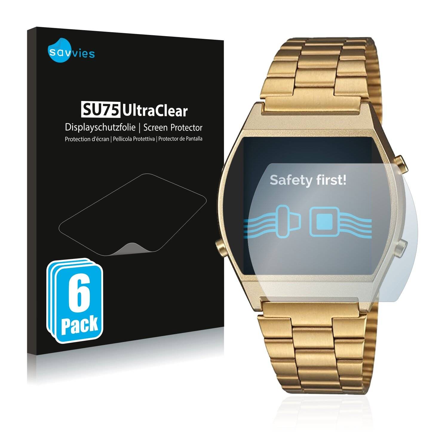 6x Savvies SU75 Displayschutzfolie für Casio Retro