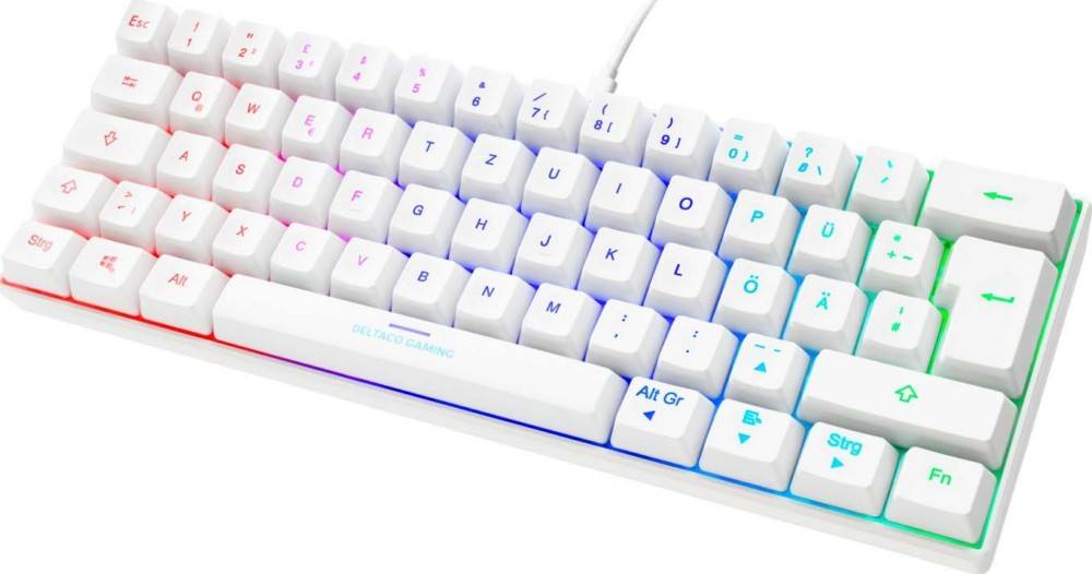 DELTACO GAMING Mini Gaming Tastatur GAM-075-W-DE