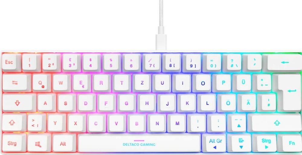 DELTACO GAMING Mini Gaming Tastatur GAM-075-W-DE