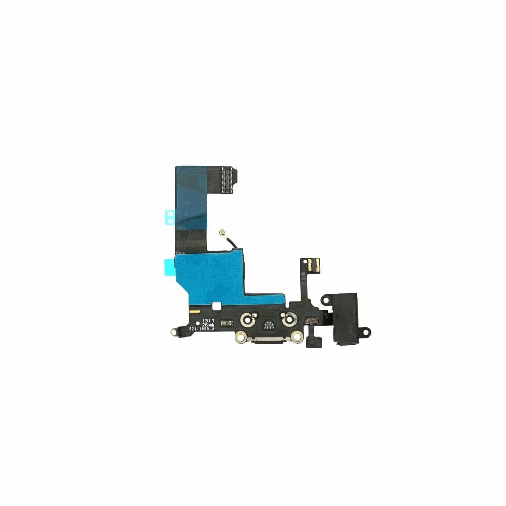 Ladebuchse für iPhone 5 Schwarz Dock Connector Audio Flex Ersatz