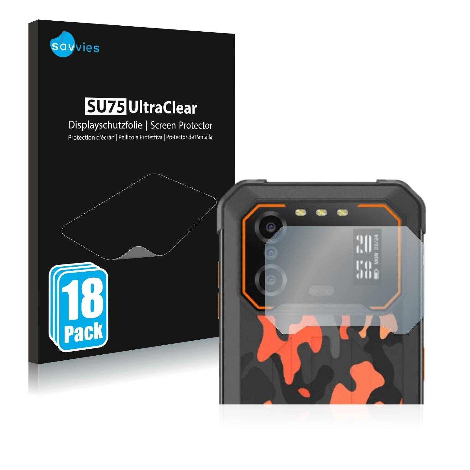 18x Savvies SU75 Displayschutzfolie für iiiF150 B1 Pro (NUR
