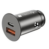 Techly Autoladegerät 5V 2p USB A USBC 38W Multimedia-Technik Adapter