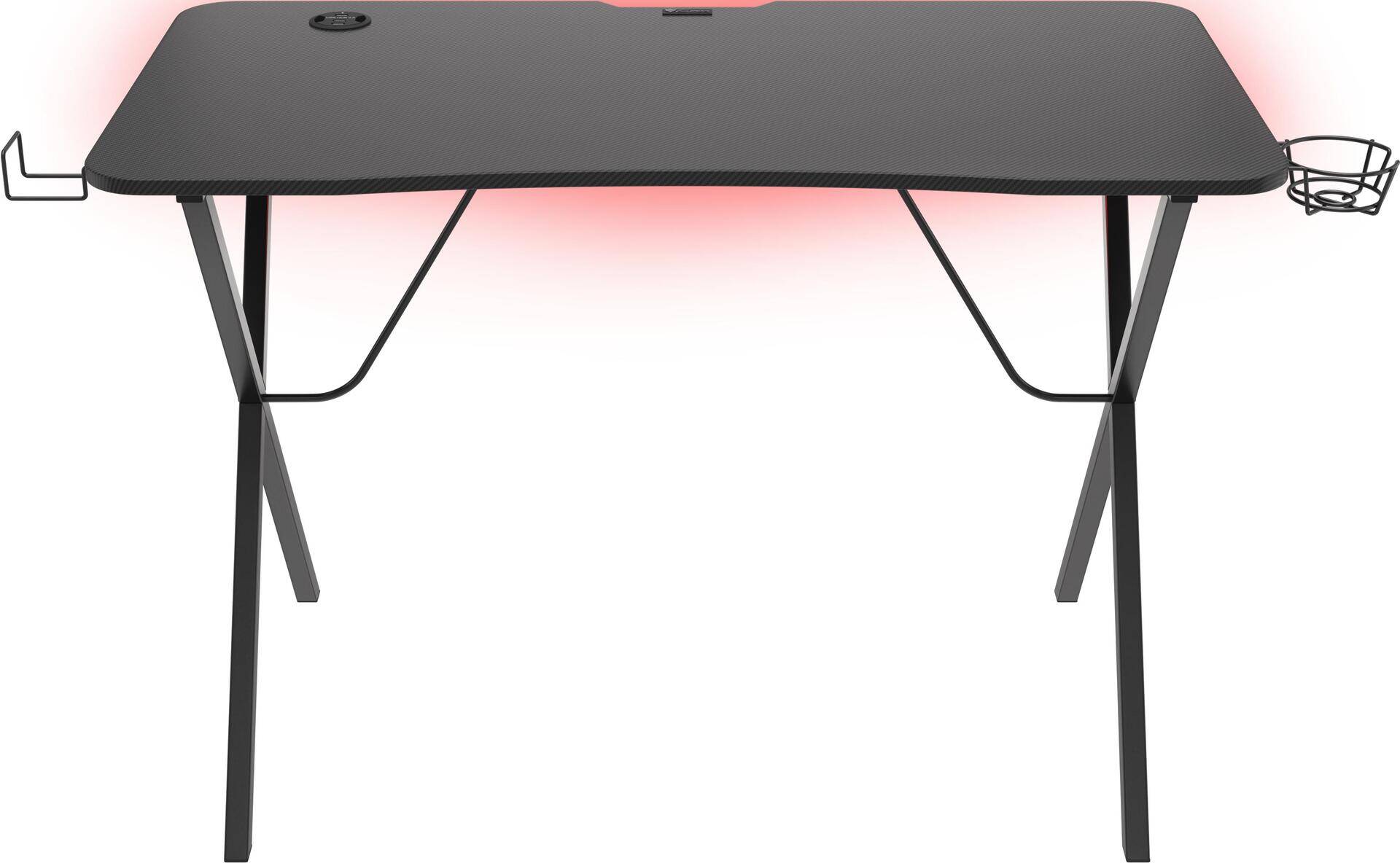 Genesis Gaming Tisch HOLM 200 RGB schwarz (113cm x 75cm) Multimedia-Technik