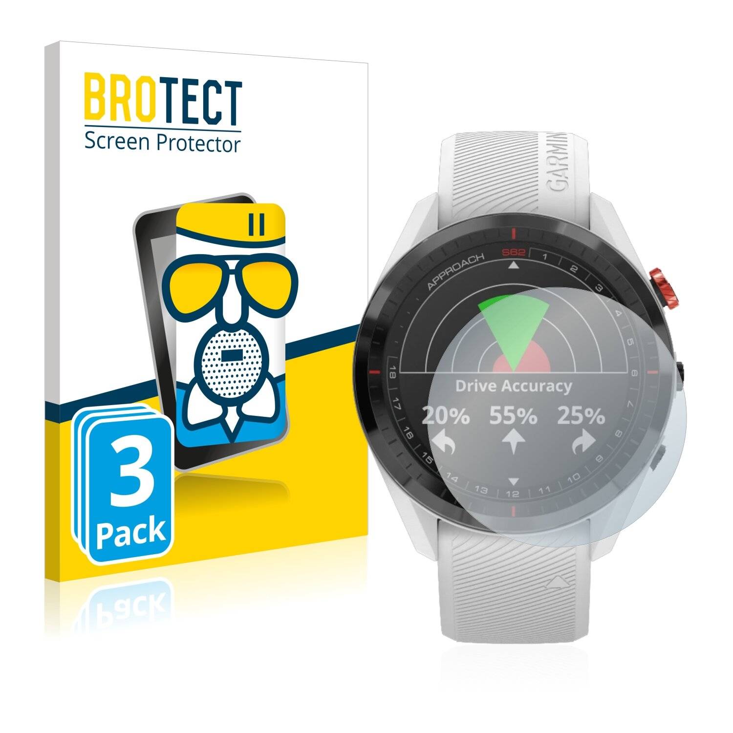 3x BROTECT AirGlass Matte Schutzglas Folie für Garmin Approach