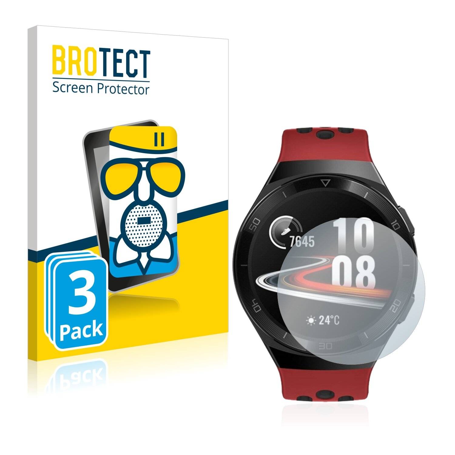 3x BROTECT AirGlass Matte Schutzglas Folie für Huawei Watch GT