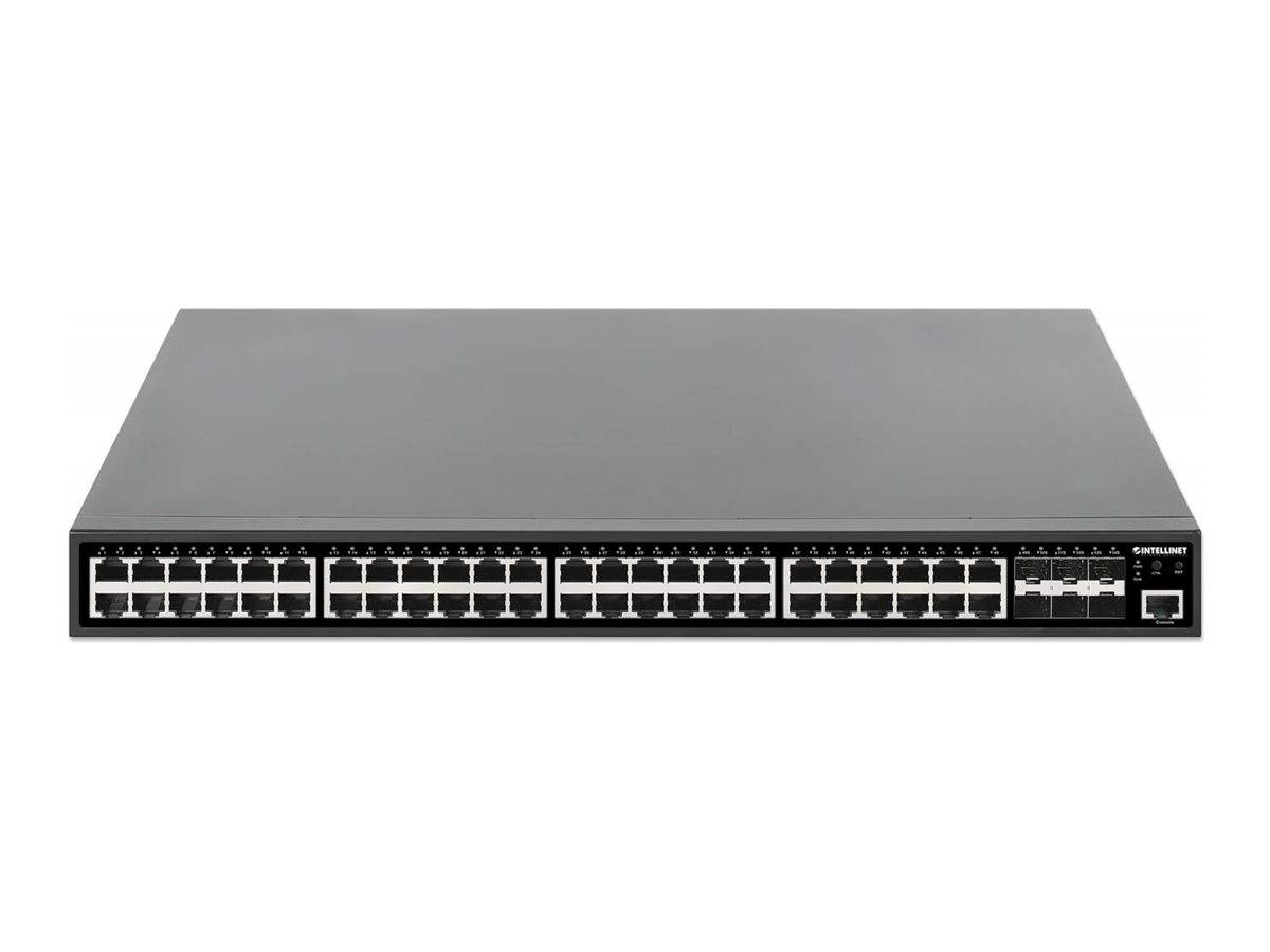 Intellinet Switch - L2+ - managed - 48 x 10/100/1000 (PoE+) - + 6 x 10 Gigabit S