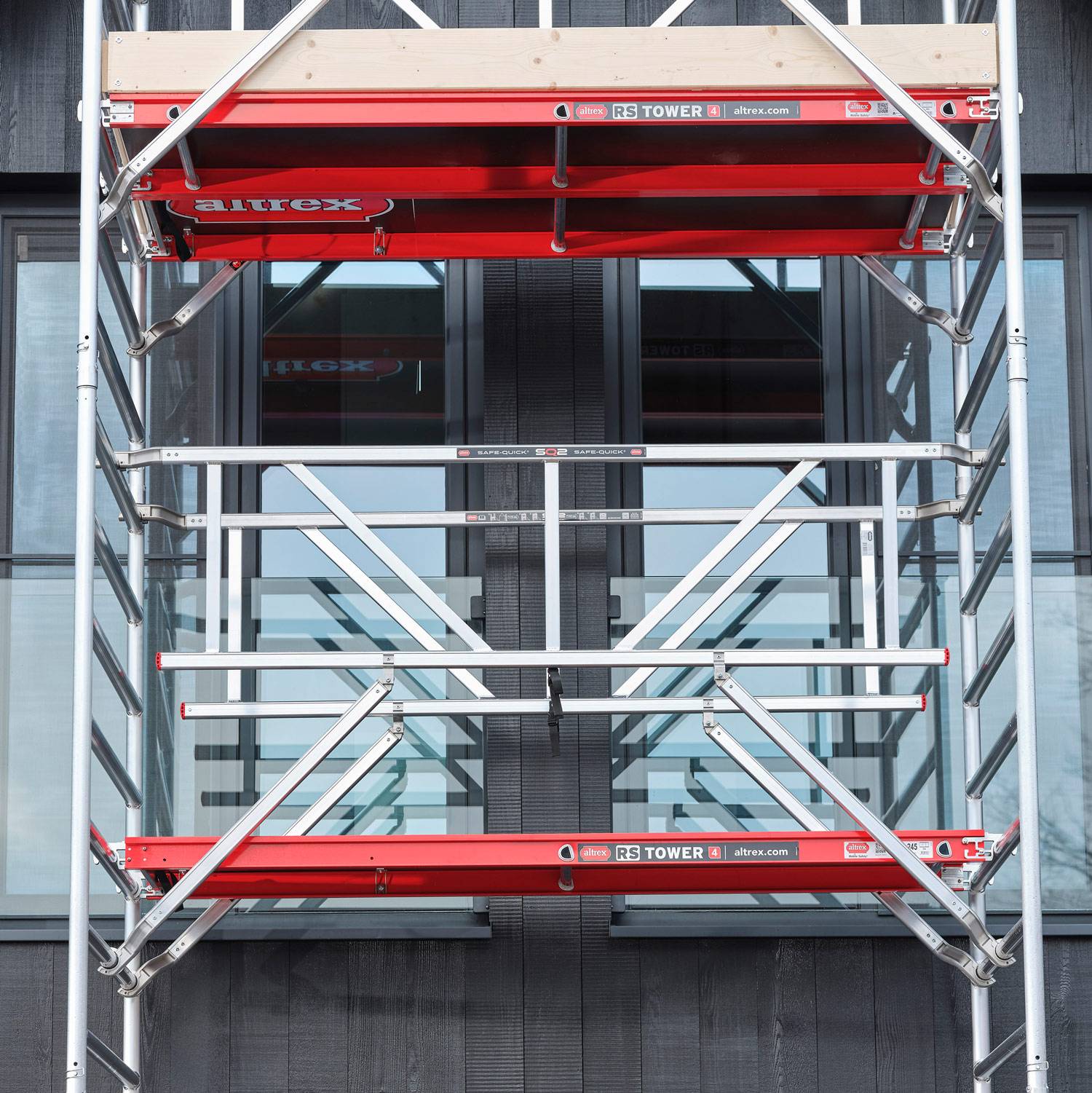 Altrex Fahrgerüst RS Tower 41-S Aluminium mit Safe-Quick und Holz-Plattform 6,20m AH 0,75x1,85m