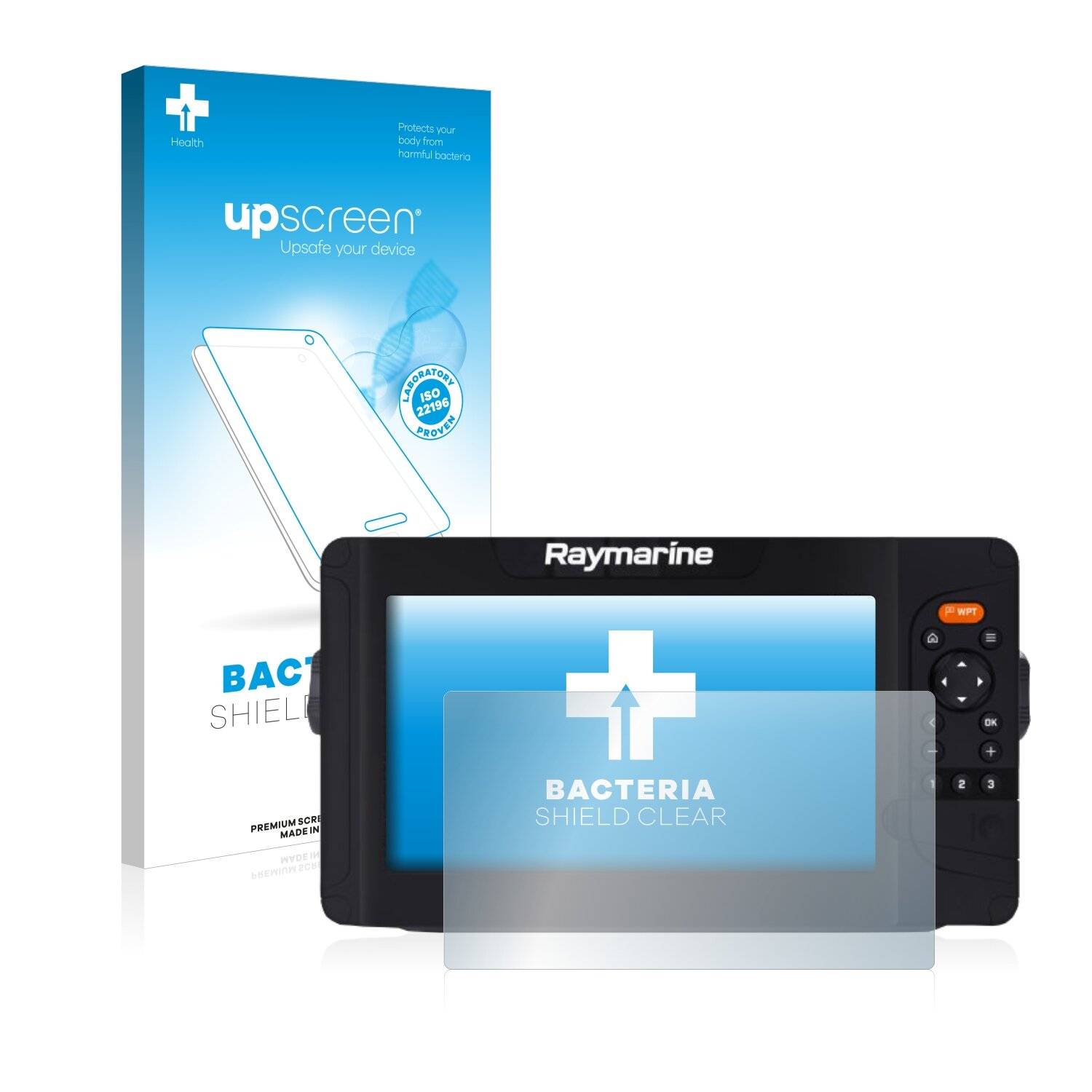 upscreen Bacteria Shield Clear Premium Antibakterielle Displayschutzfolie für Raymarine