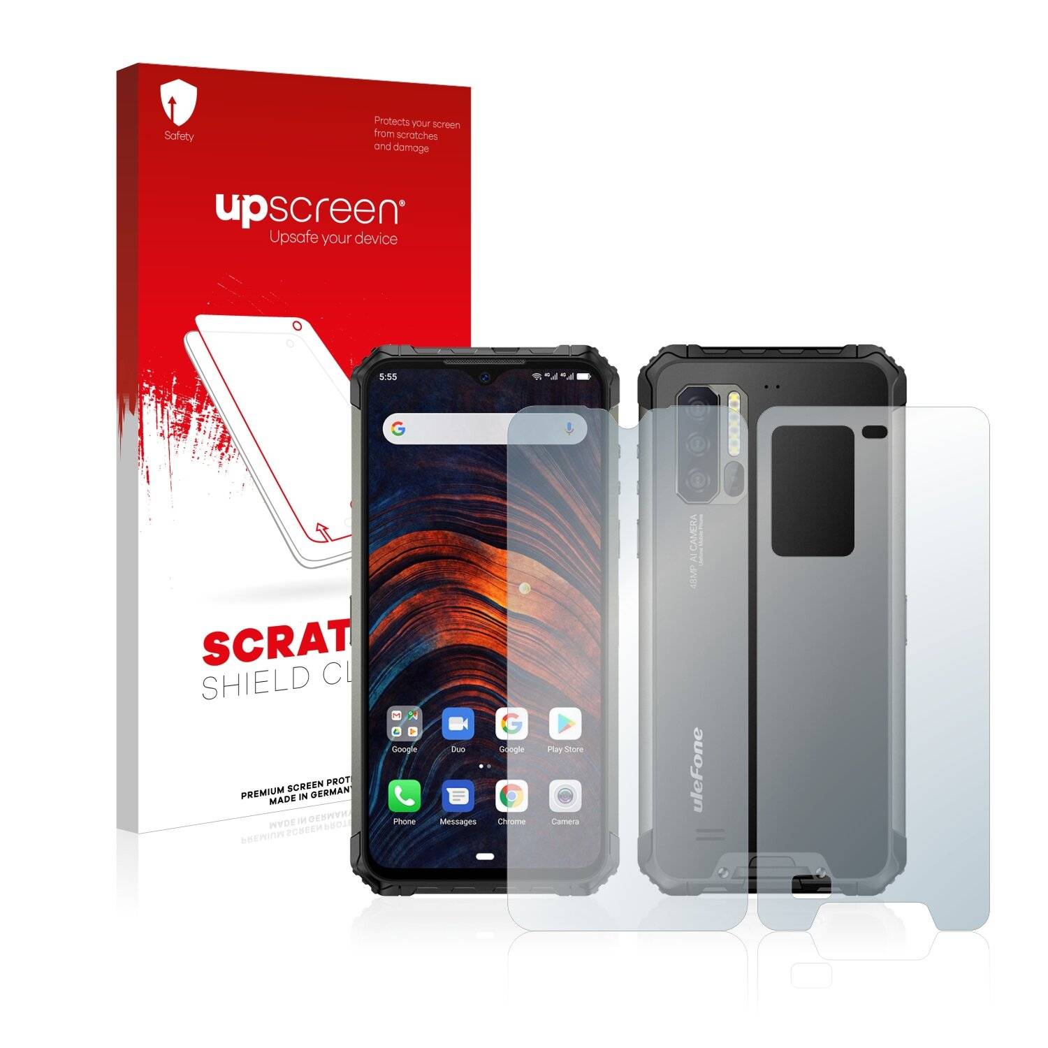 upscreen Scratch Shield Clear Premium Displayschutzfolie für Ulefone Armor 7 (Vorder +