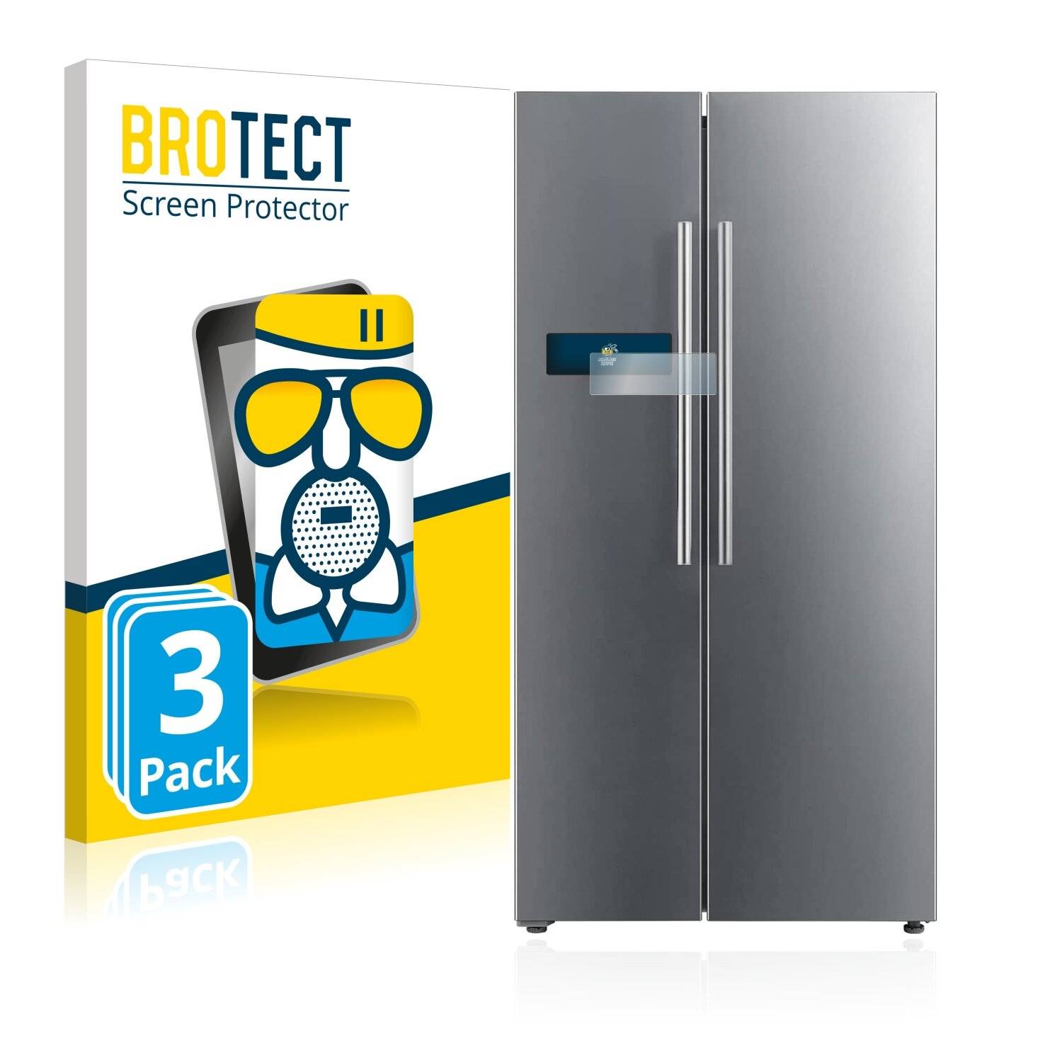 3x BROTECT AirGlass Matte Schutzglas Folie für Midea Side-by-Side
