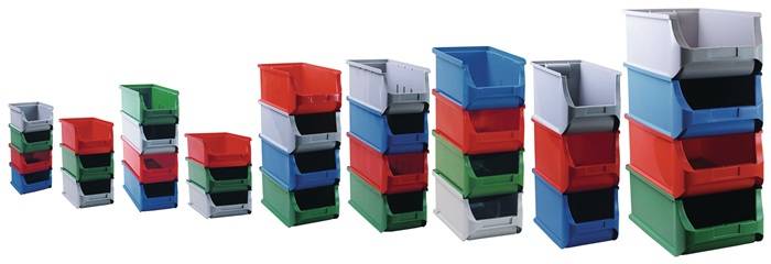 Sichtlagerkasten Profi-Plus L320xB150xH125mm PP grau ALLIT