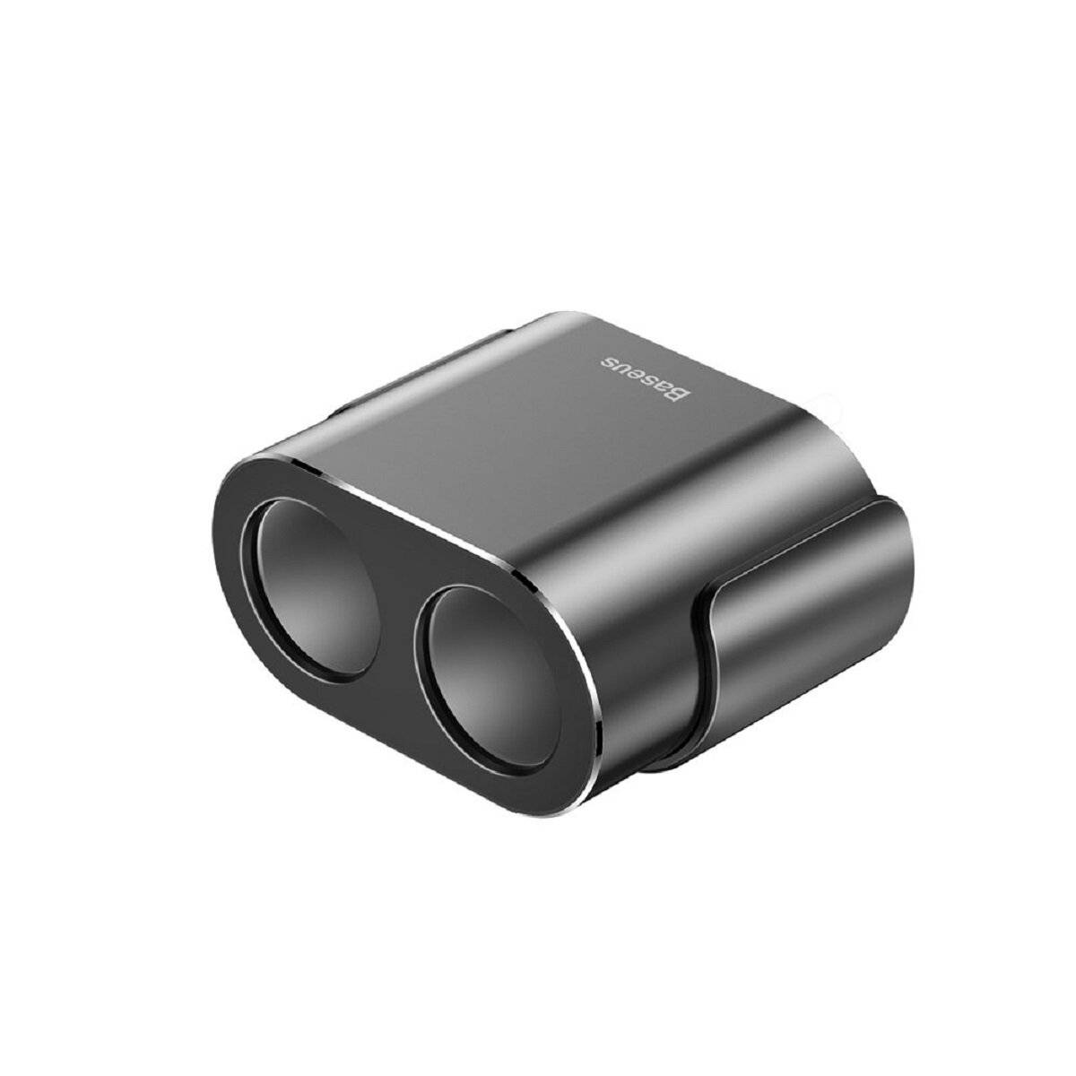 Baseus Autoladegerät Splitter 2x USB 3.1A 17W + 2x Zigarettenanzünder Buchse 80W schwarz