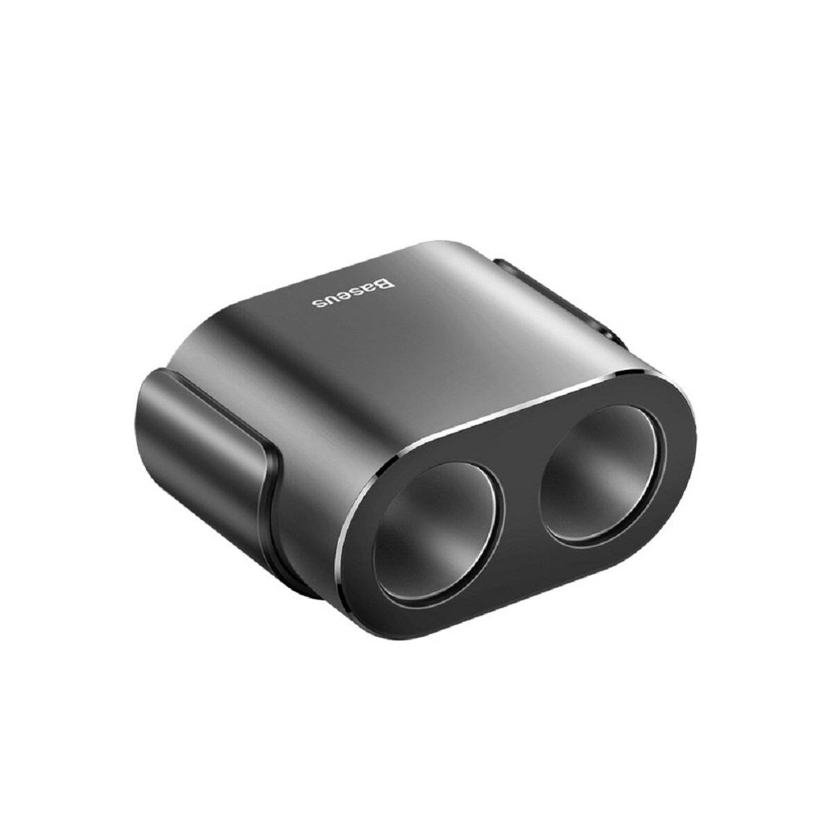 Baseus Autoladegerät Splitter 2x USB 3.1A 17W + 2x Zigarettenanzünder Buchse 80W schwarz