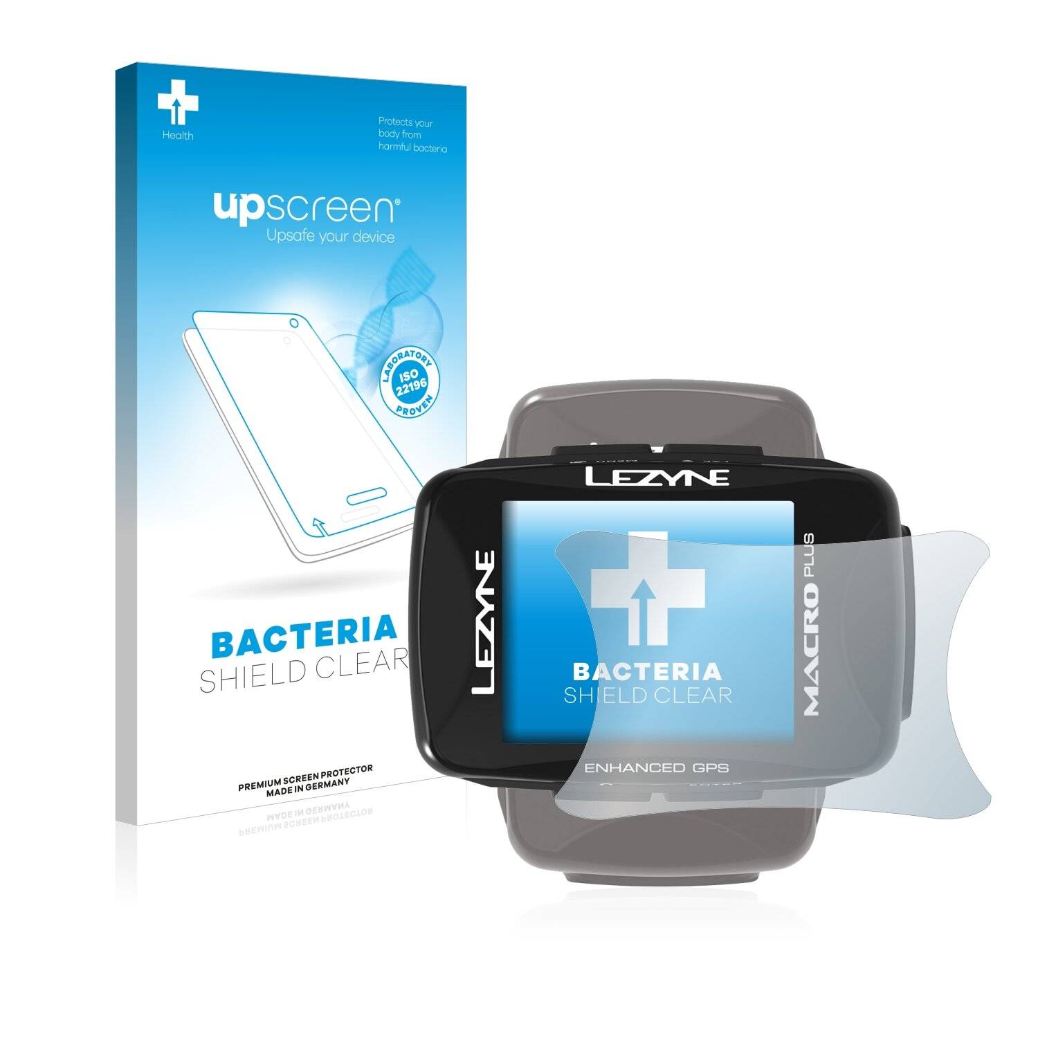 upscreen Bacteria Shield Clear Premium Antibakterielle Displayschutzfolie für Lezyne Macro