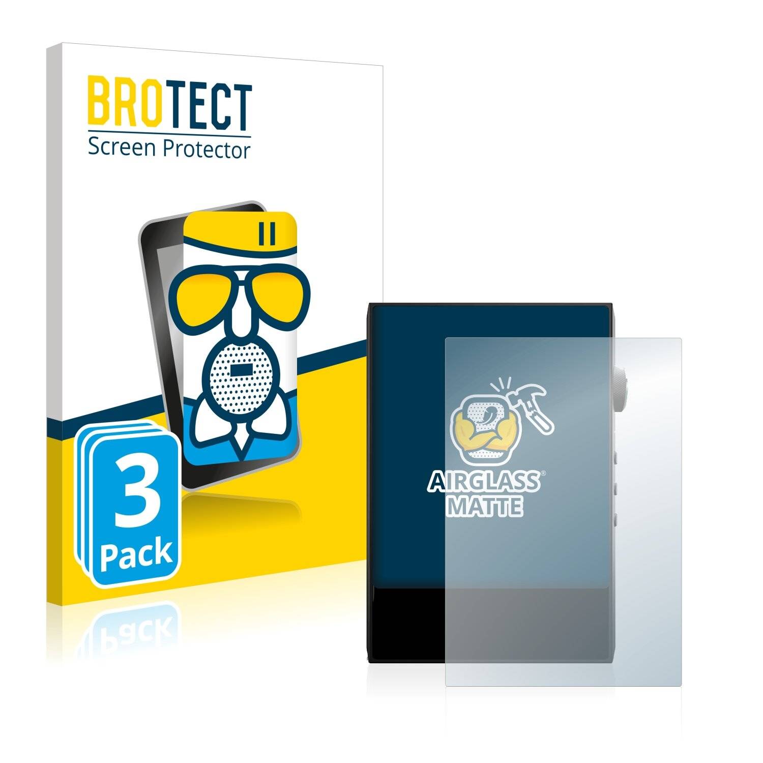 3x BROTECT AirGlass Matte Schutzglas Folie für Hiby