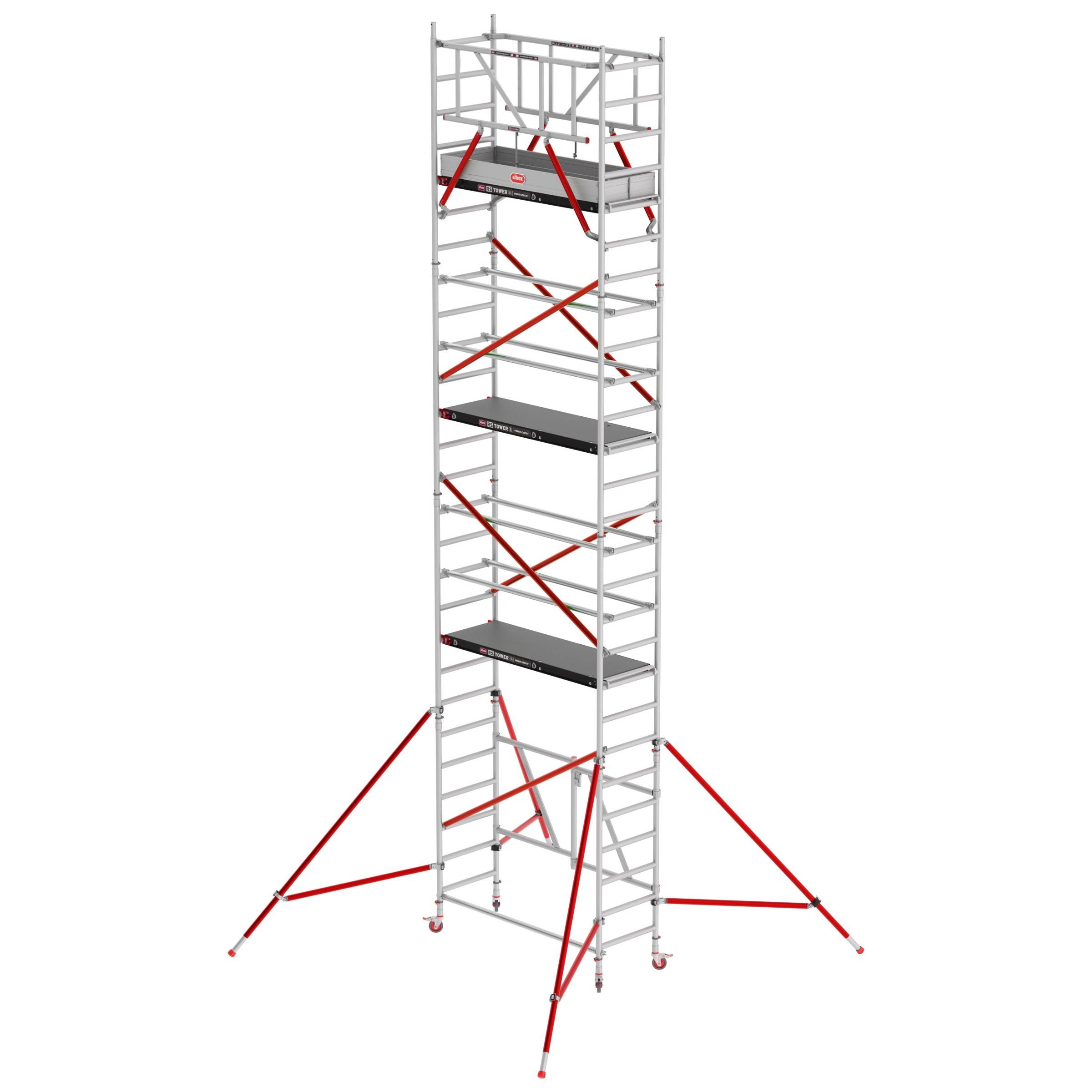 Altrex Klappgerüst RS Tower 54 Aluminium Fiber-Deck Plattform 0,75x1,85m ohne Safe-Quick 8,8m AH