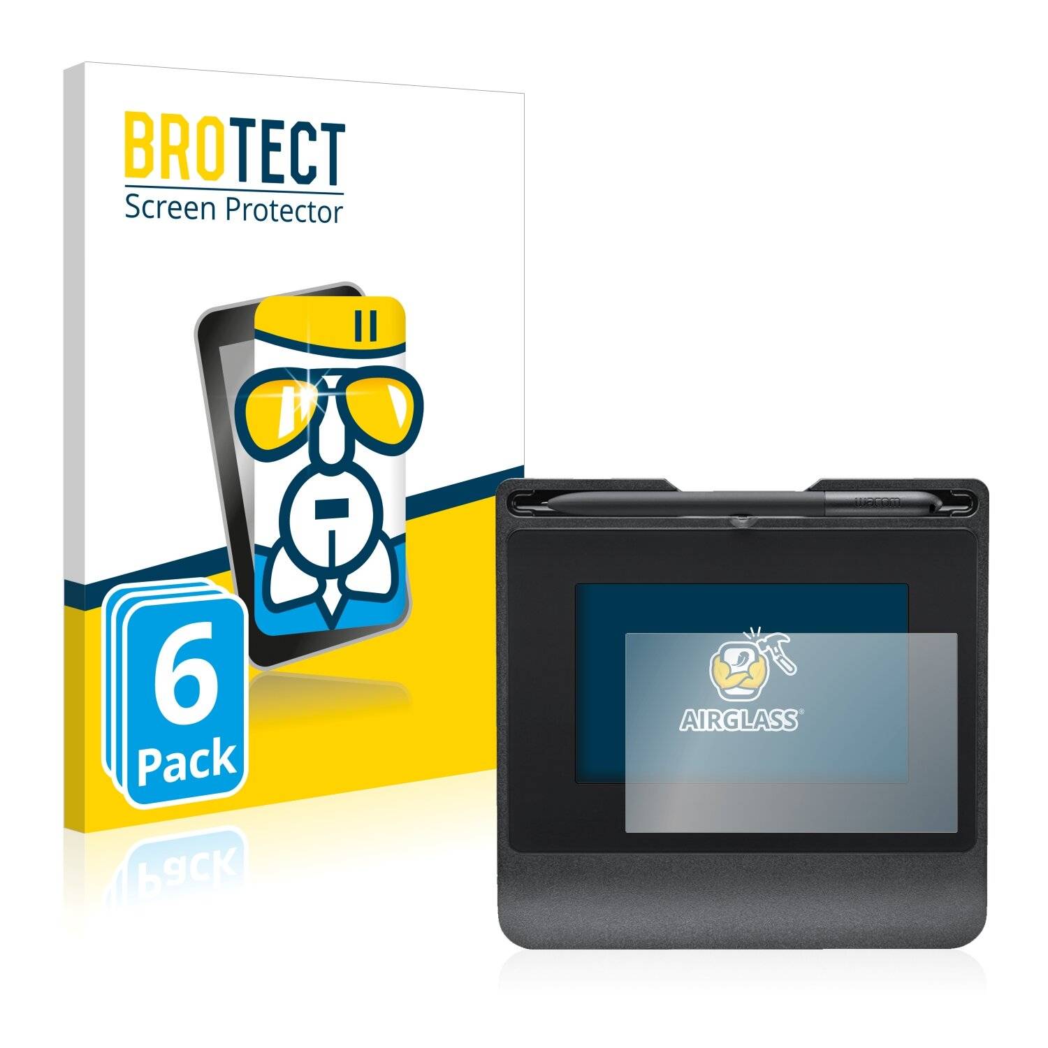 6x BROTECT AirGlass Schutzglas Folie für Wacom STU-540 /