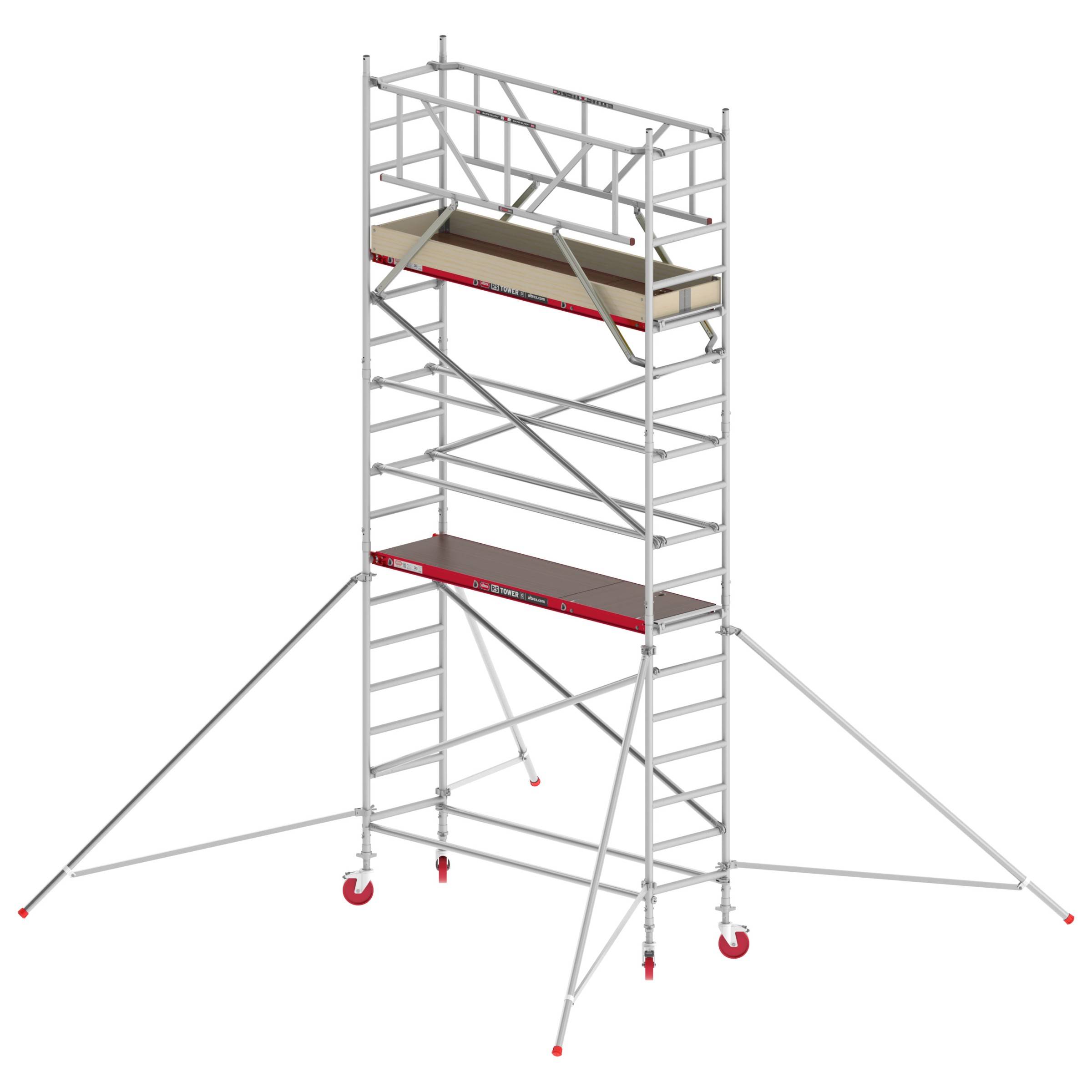Altrex Fahrgerüst RS Tower 41 Alu mit Holz-Plattform 6,20m AH breit 0,75x1,85m