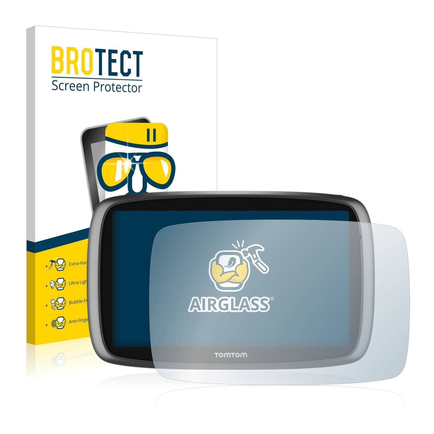 BROTECT AirGlass Schutzglas Folie für TomTom GO