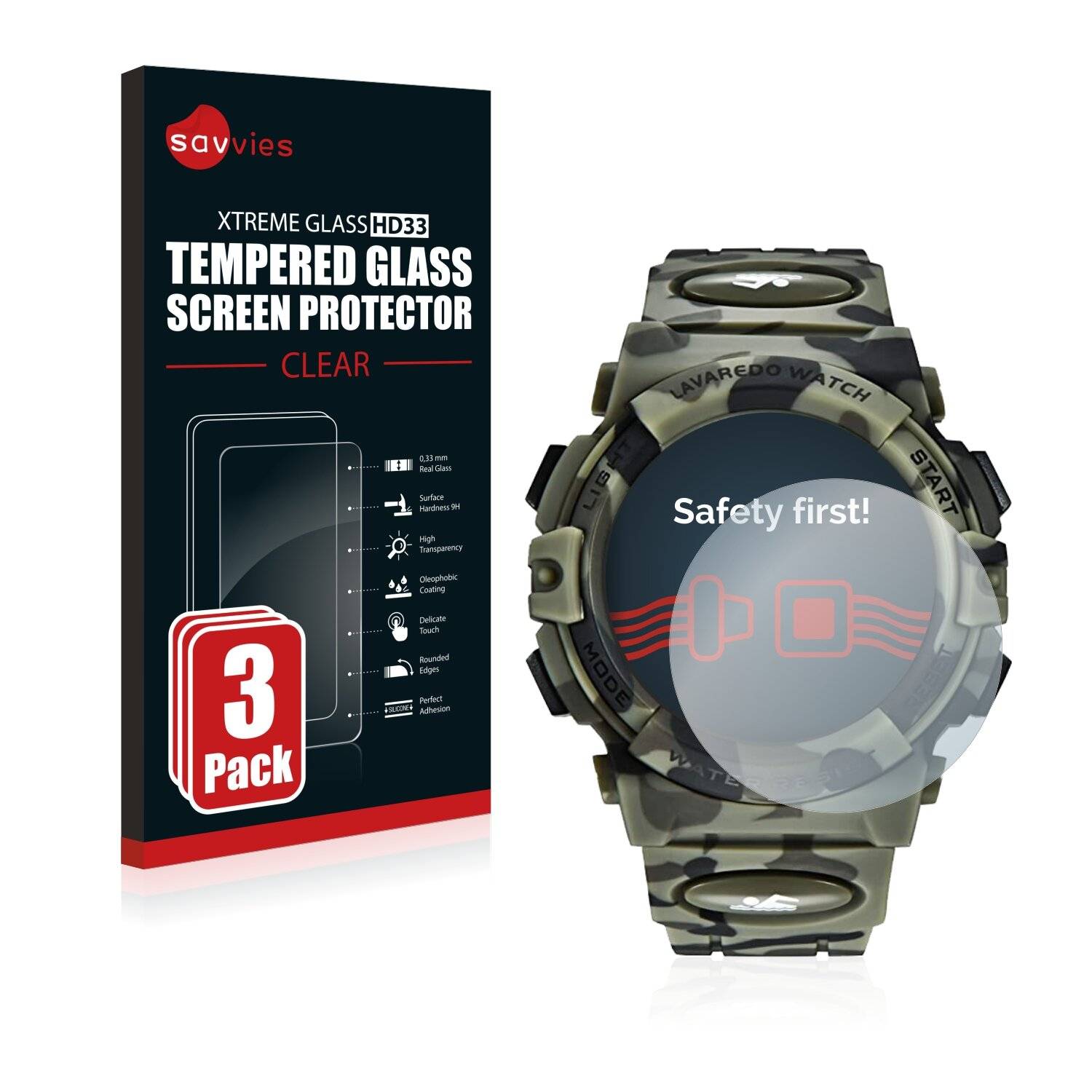 3x Savvies HD33 Clear Schutzglas für A Alps