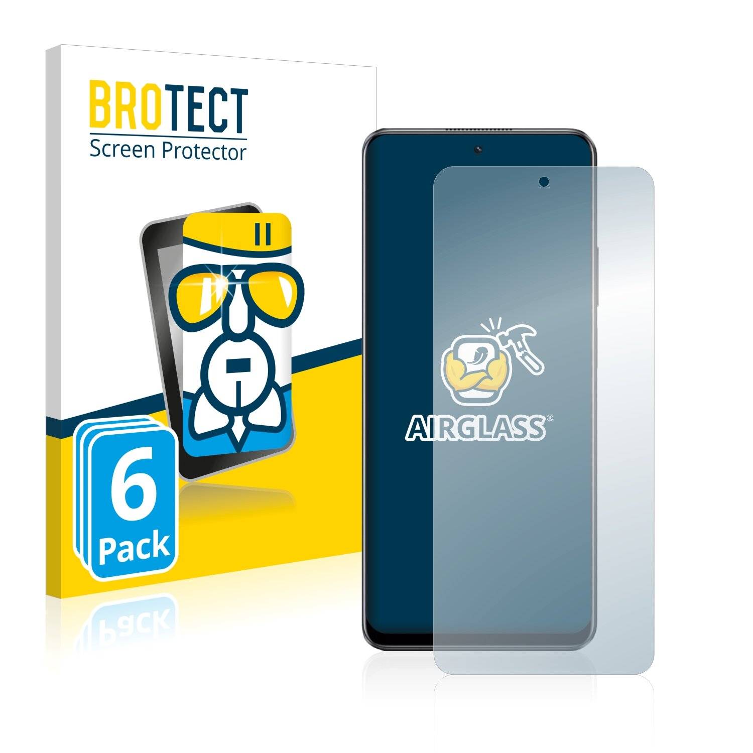 6x BROTECT AirGlass Schutzglas Folie für realme 10