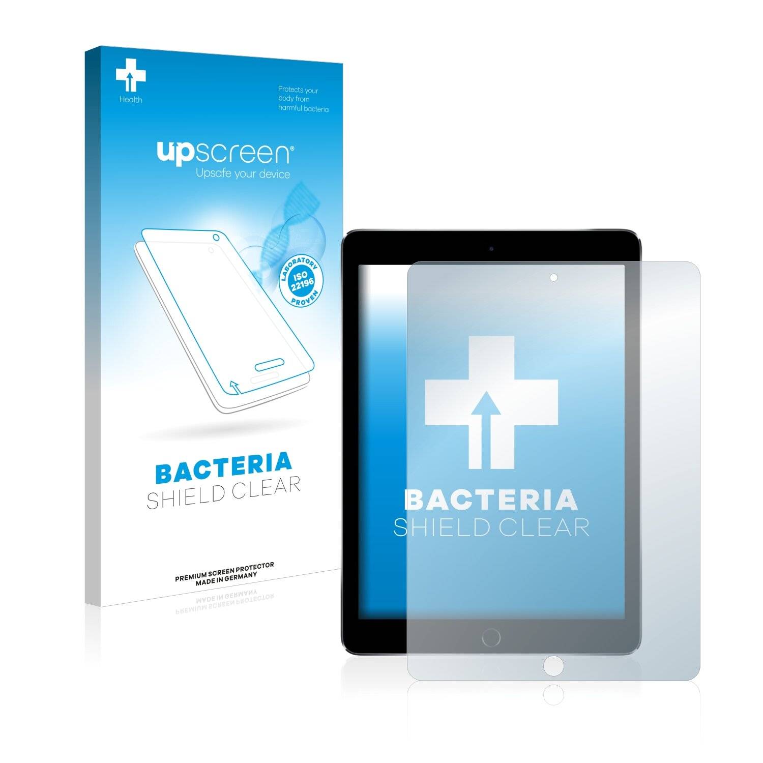 upscreen Bacteria Shield Clear Premium Antibakterielle Displayschutzfolie für Apple iPad Pro