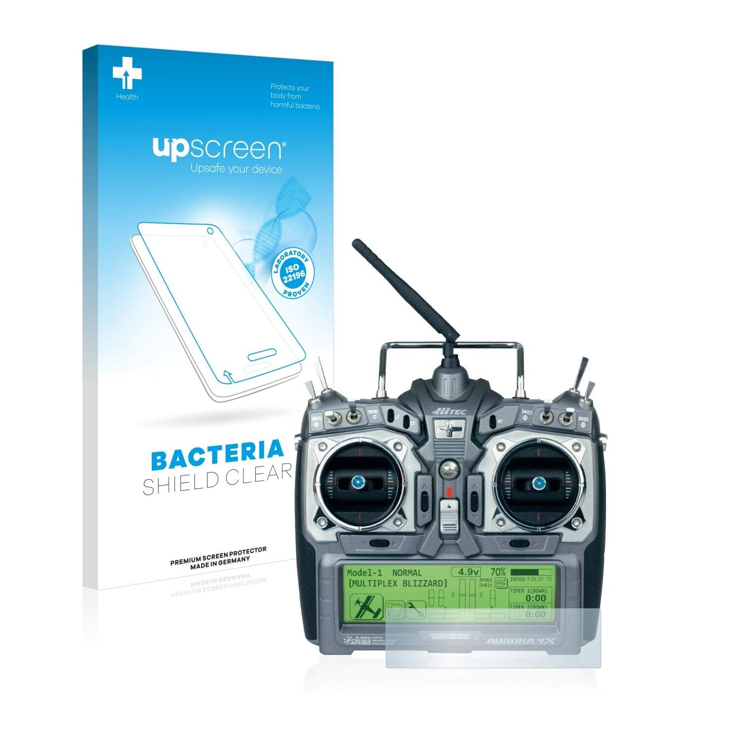 upscreen Bacteria Shield Clear Premium Antibakterielle Displayschutzfolie für Hitec Aurora